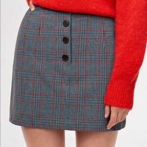 Aritzia Little Moon Daylily mini skirt plaid size 6